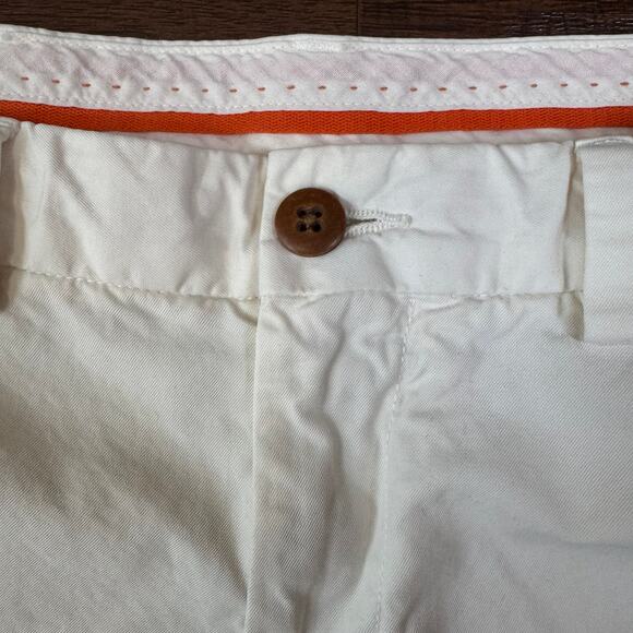 Tommy Bahama Cream Chino Shorts Mens Size 38 Mid Rise Flat Front Preppy Casual - Picture 11 of 11